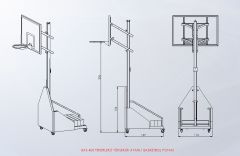 TEKERLEKLİ YÜKSEKLİK AYARLI BASKETBOL POTASI