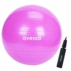 Avessa 65 cm Pilates Topu Pembe Pompalı