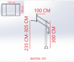 BLACK GOLD TEK DİREKLİ BASKETBOL POTASI ESNEK ÇEMBER YÜKSEKLİK AYARLI TEMPERLİ CAM(100*150)