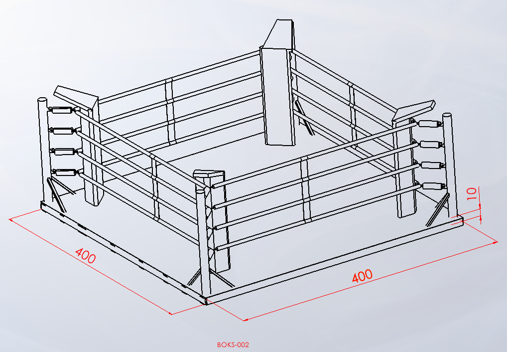 BOKS RİNGİ YÜKSEKLİK 10 CM 4X4 (STANDART RENK)