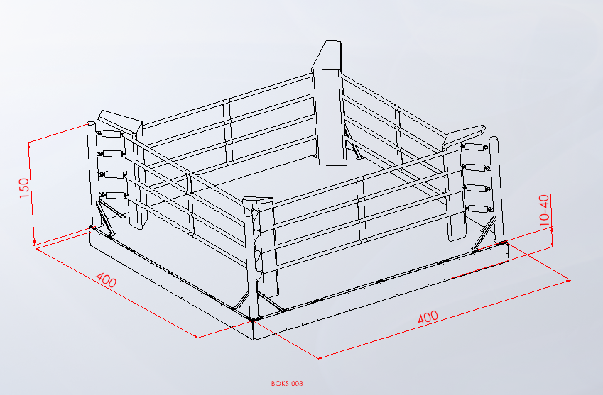 BOKS RİNGİ YÜKSEKLİK (20-30-40) CM ÖZEL RENK BASKILI 4X4