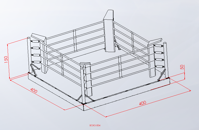 BOKS RİNGİ YÜKSEKLİK 50 CM STANDART RENK BASKISIZ 4X4