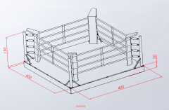 BOKS RİNGİ YÜKSEKLİK 50 CM ÖZEL RENK BASKILI 4X4