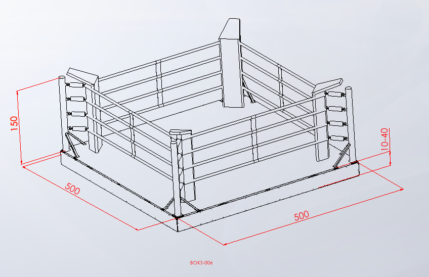 BOKS RİNGİ YÜKSEKLİK (20-30-40) CM STANDART RENK BASKISIZ 5X5