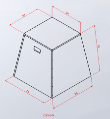 PLYOMETRİK AHŞAP SEHPA 70 CM