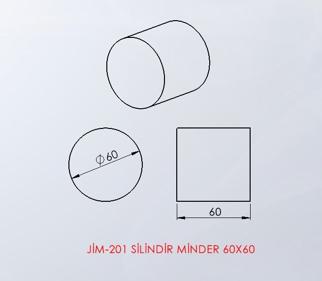 SİLİNDİR MİNDER 60X60 cm