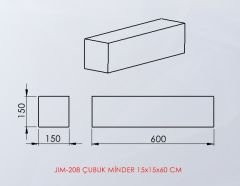 ÇUBUK MİNDER 15x15x60 CM