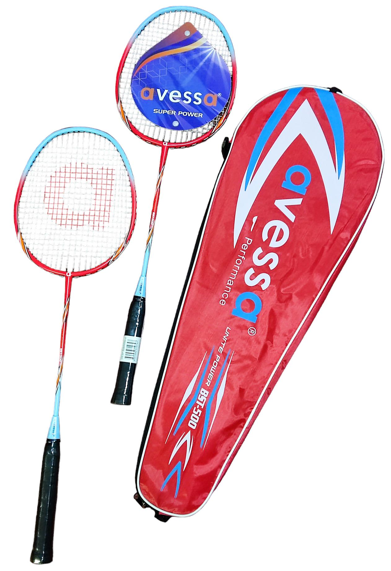 Avessa Bst-500K Badmington Profesyonel Raket Set Kırmızı